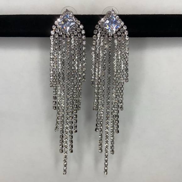Embellished Statement Drop Earrings - Picture 3 of 3